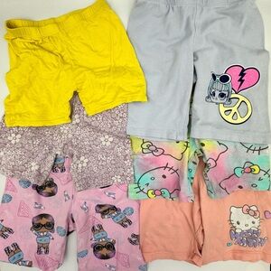 Lot of 6 Colorful Biker Shorts, all size 6/6X